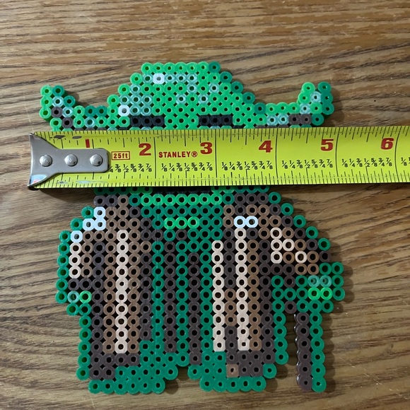 Handmade Star Wars YODA Perler Bead Art Pixel Art - Coaster or Display - Picture 3 of 4